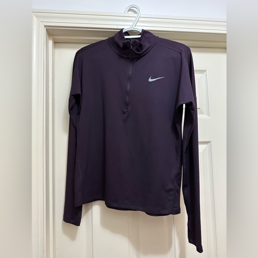 Nike Purple Mock Neck Long Sleeve Top